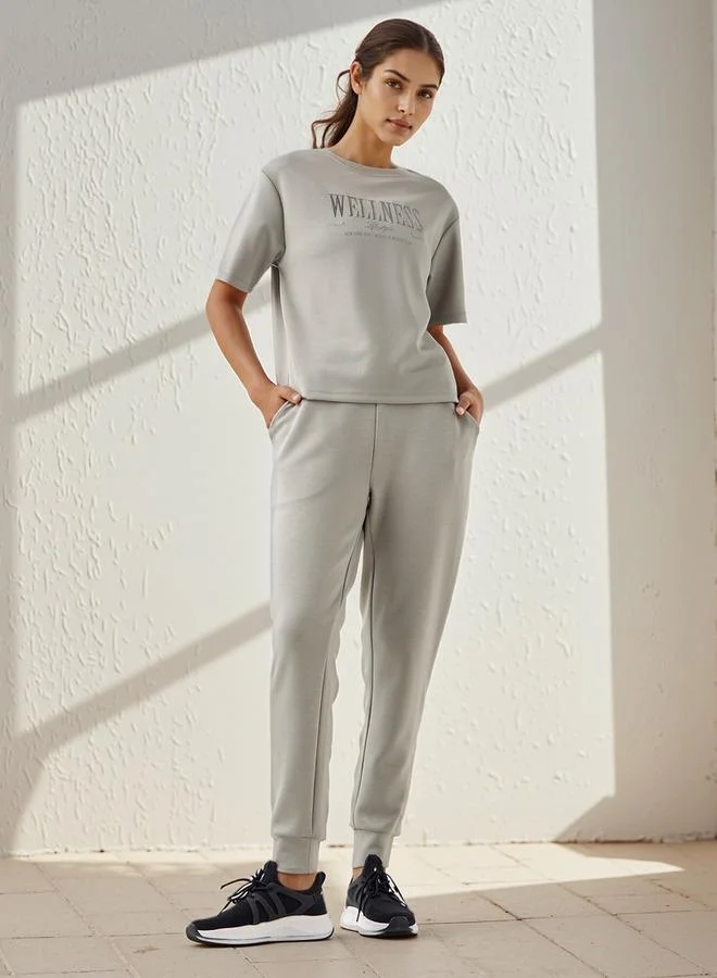 ADOT by Splash Typographic Embroidered T-shirt