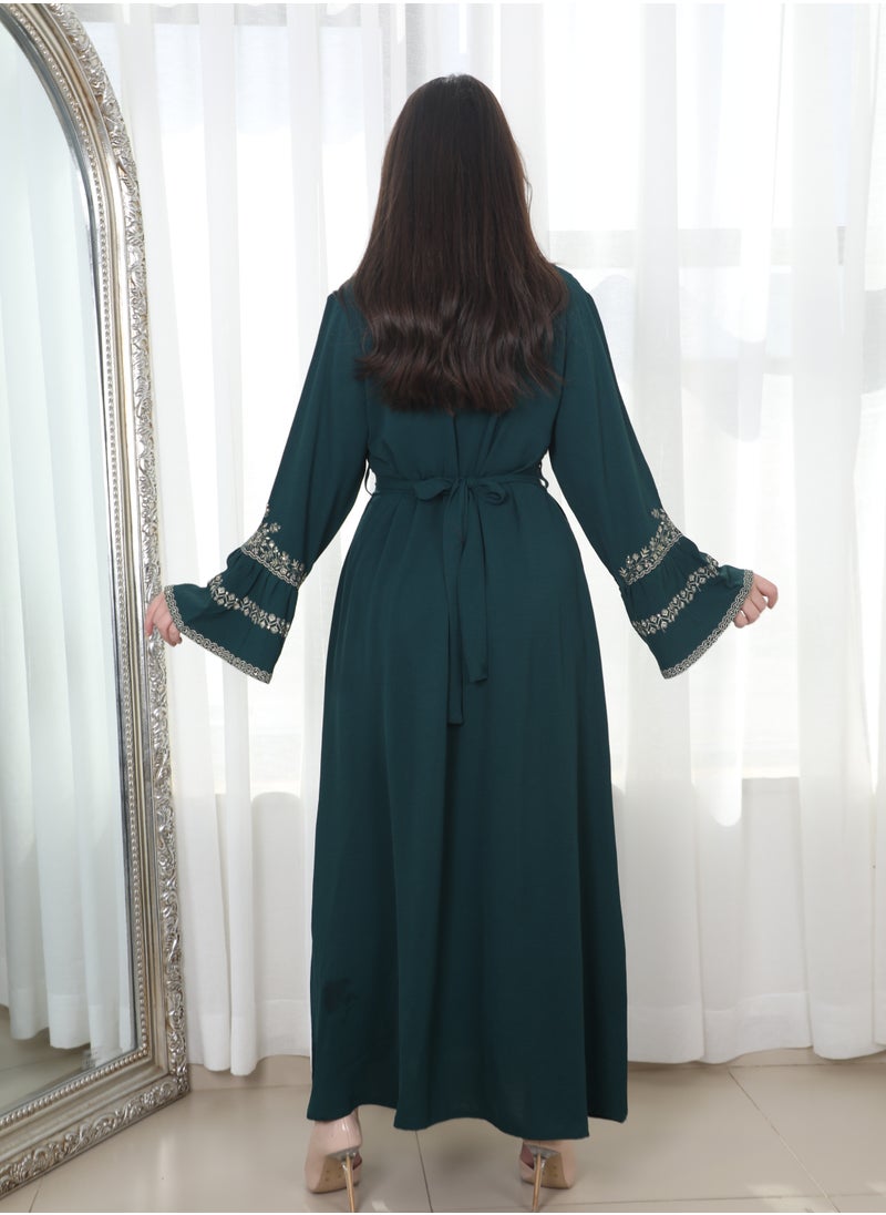 Bint Al Bilad Women's Summer Long Jalabiya Maxi Style Dress Women in Regular to Plus Size Zr326  - Image 3