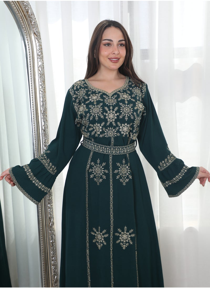 Bint Al Bilad Women's Summer Long Jalabiya Maxi Style Dress Women in Regular to Plus Size Zr326  - Image 2