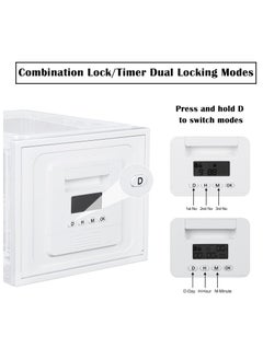 Generic Lockable Box, 2 Mode Timing/Password Medicine Storage Box with Lock, Lockable Storage Bin Organiser Box for Fridge Food/Snacks/Phone/Tablet Jail/Home Safety, Batteries not included  - Image 5