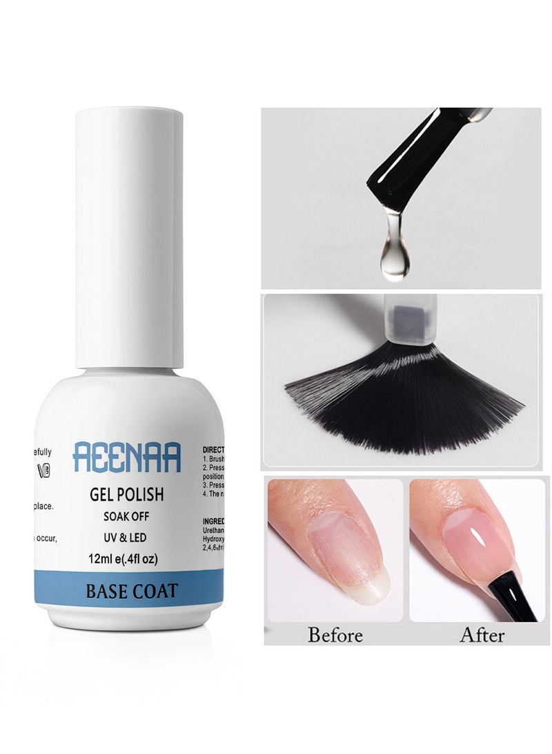 AEENAA Gel Nail Polish Top Coat And Base Coat Soak off UV LED - Image 3
