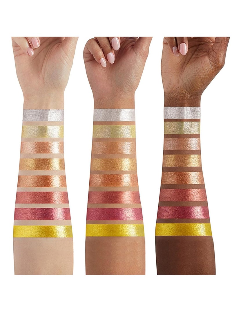 KASTWAVE 4PCS Highlighter Palette, Highlighting Powder, 3D Rose Blush, Body Luminizer Highlighter Face Makeup, Pressed Shimmer Body Glow Face Powder, Glossy Long Lasting Highlighters Makeup - Image 3