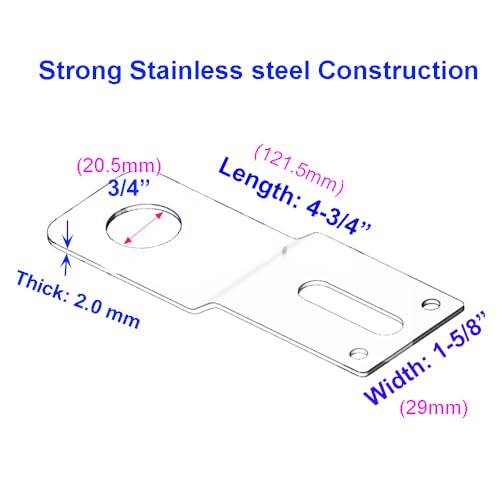 UngSung Fender Mount Antenna Bracket 3/4 inches Hole 2.0mm Thickness Stainless Steel Plate for CB UHF VHF Ham NMO Antenna Mount Between Vehicle Hood and Fender - Image 2