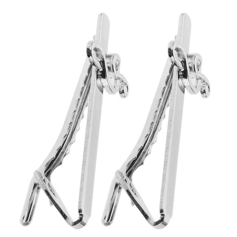 2pcs Music Note Tie Clips Men Style Necktie Clasp Necktie Accessories For Dad Husband Business Formal Wear - Image 5