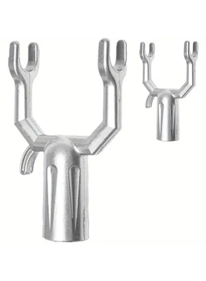 Heavy Duty Metal Clothes Drying Rack Forks 2 Pack Rust Resistant 4 Prong Outdoor Support - Image 1