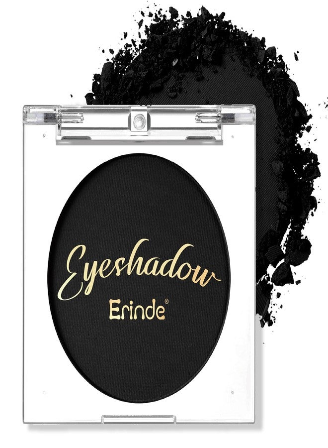 Erinde Black Eye Shadow, Matte Single Eyeshadow Pressed Powder Eyeshadow Makeup, Matte Shade Eyelid Color Eye Makeup for Women, High Pigment, Long Wear, Waterproof, Intense Color, 01 Black Swan - Image 1