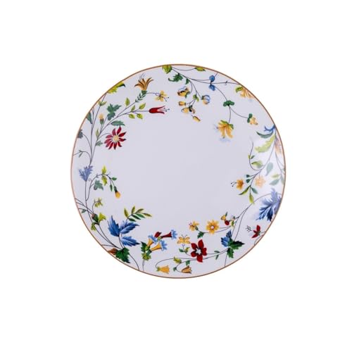 Femora Handcrafted Dinner Plates Set of 2, 10 Inch Ceramic Plates, Summer Floral Design, Microwave & Dishwasher Safe, Ideal for Serving & Daily Meals - Image 3