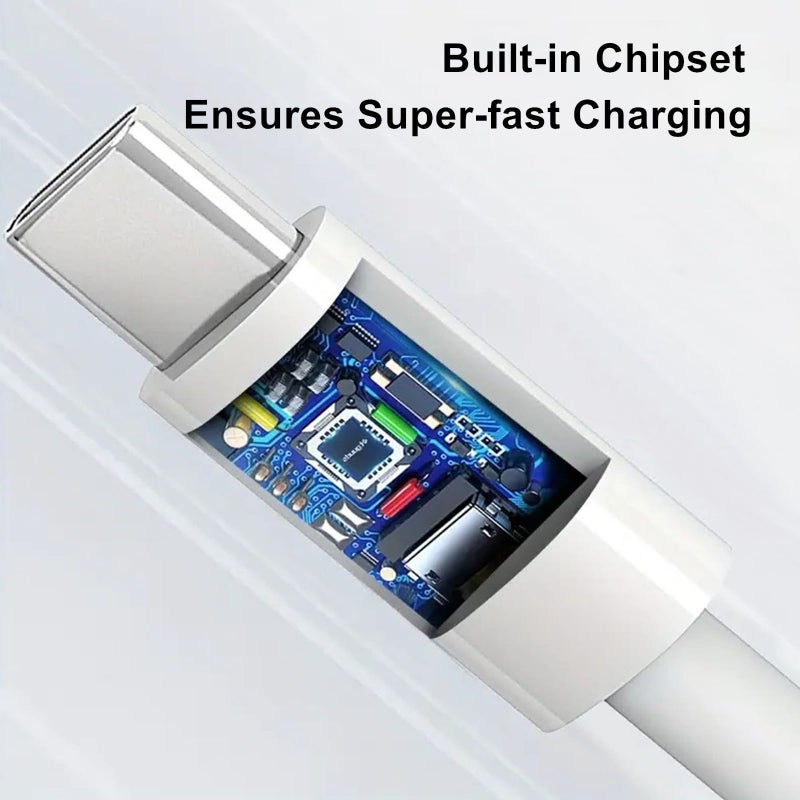 weishan 10-Pack USB C Charger Cable, Multipack PD 48W Fast Charge USB-C to Type C Bulk Charging Cords White, 3.3ft - Image 3