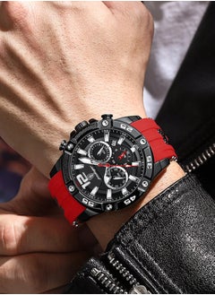 POEDAGAR Man Watch,Multifunction Waterproof Sports Watch, Luminous Quartz Watch Silicone Strap 46mm  - Image 3