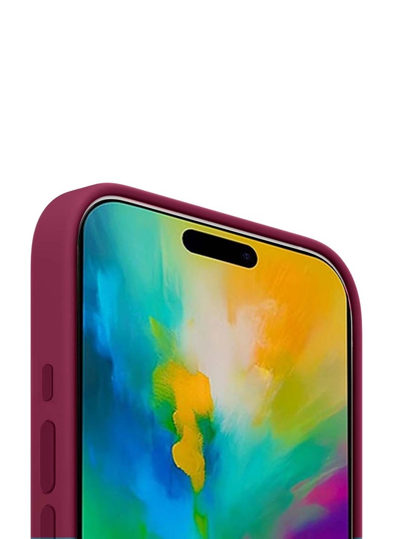 دبليو تيك غطاء الحماية من السيليكون السائل الناعم لآيفون ١٦ برو ٢٠٢٤ من أبل - برقوقي - Image 4