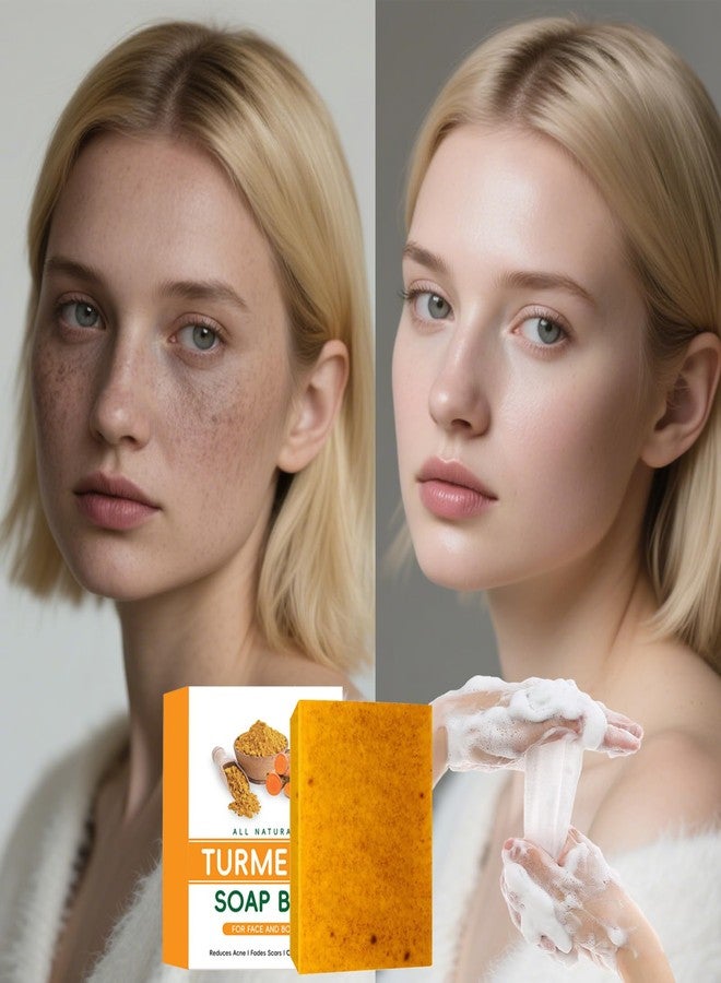 FITactic Lemon Turmeric Kojic Soap - Kojic and Turmeric Soap, Jabon De Curcuma Para Las Manchas, TurmericSoap Bar for Face and Body, Moisturizing Deep Cleansing - Image 2