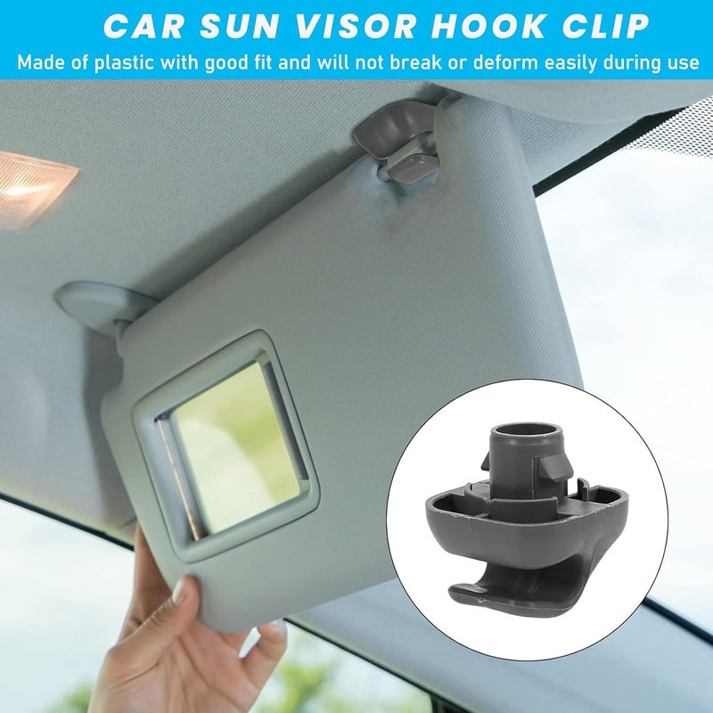 Suvnie 2 PCS Car Sun Visor Hook Clip - Gray - Image 4