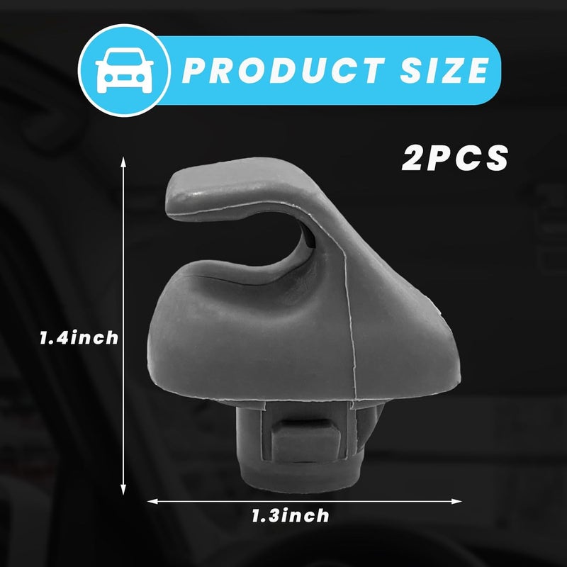 Suvnie 2 PCS Car Sun Visor Hook Clip - Gray - Image 2