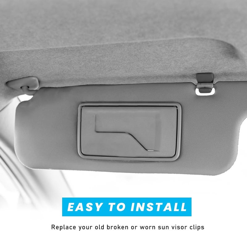 Suvnie 2 PCS Car Sun Visor Hook Clip - Gray - Image 5