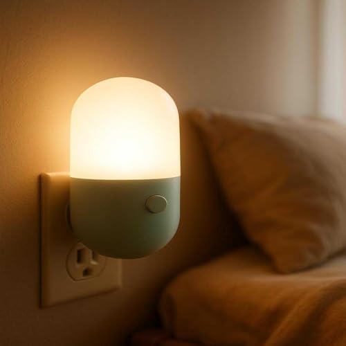 Chocozone 2 Color Light Changable Night Lamp for Room Plug in Night Light for Bedroom Night Lamp for Kids Room - Image 1