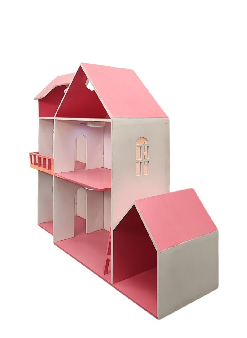 Generic - Queen Wooden Doll house 4 rooms with garage (fit Barbie doll) - Image 1