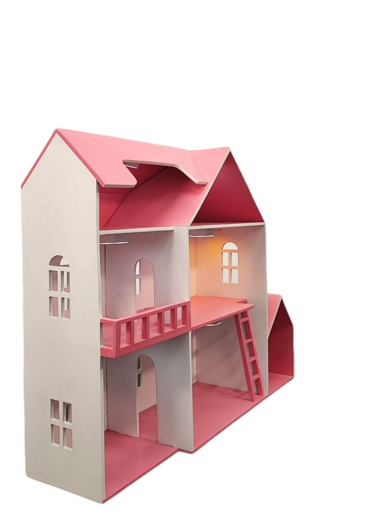 Generic - Queen Wooden Doll house 4 rooms with garage (fit Barbie doll) - Image 1