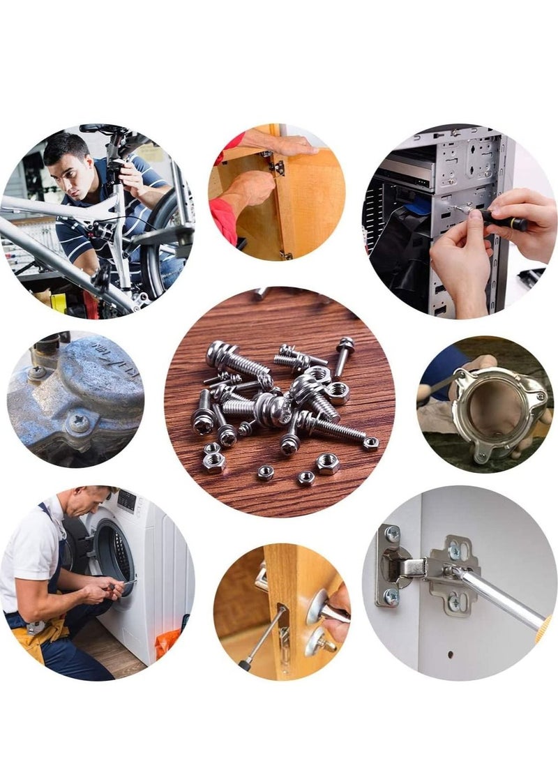 RACO Machine Screws/Bolts Stainless Steel Round Head Phillips Screws Muliti Purpose Use (100, 4BAX20) - Image 2