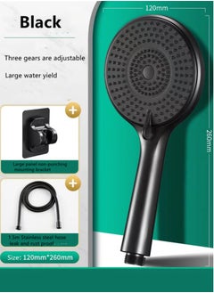 1-Set Showerhead and Showerhead Rack Shower Hose Adjustable Pressurized Shower Spray Nozzle For Bathroom 26x12 cm