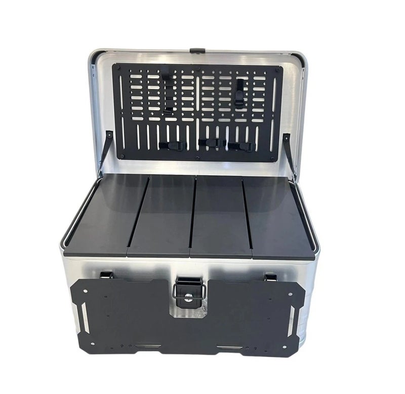 Rock Portable Foldable Camping Table Multi Storage Box 50L with One Side Table - Image 4