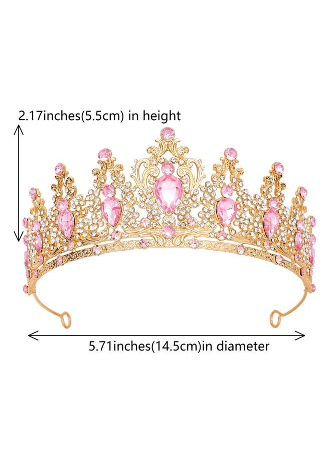JITINX Tiaras Crown for Women, Queen Crown, Bridal for Tiaras Headband Wedding, Birthday Party Prom Princess Crystal Crowns Hair Accessories, Large, metal, glass - Image 2