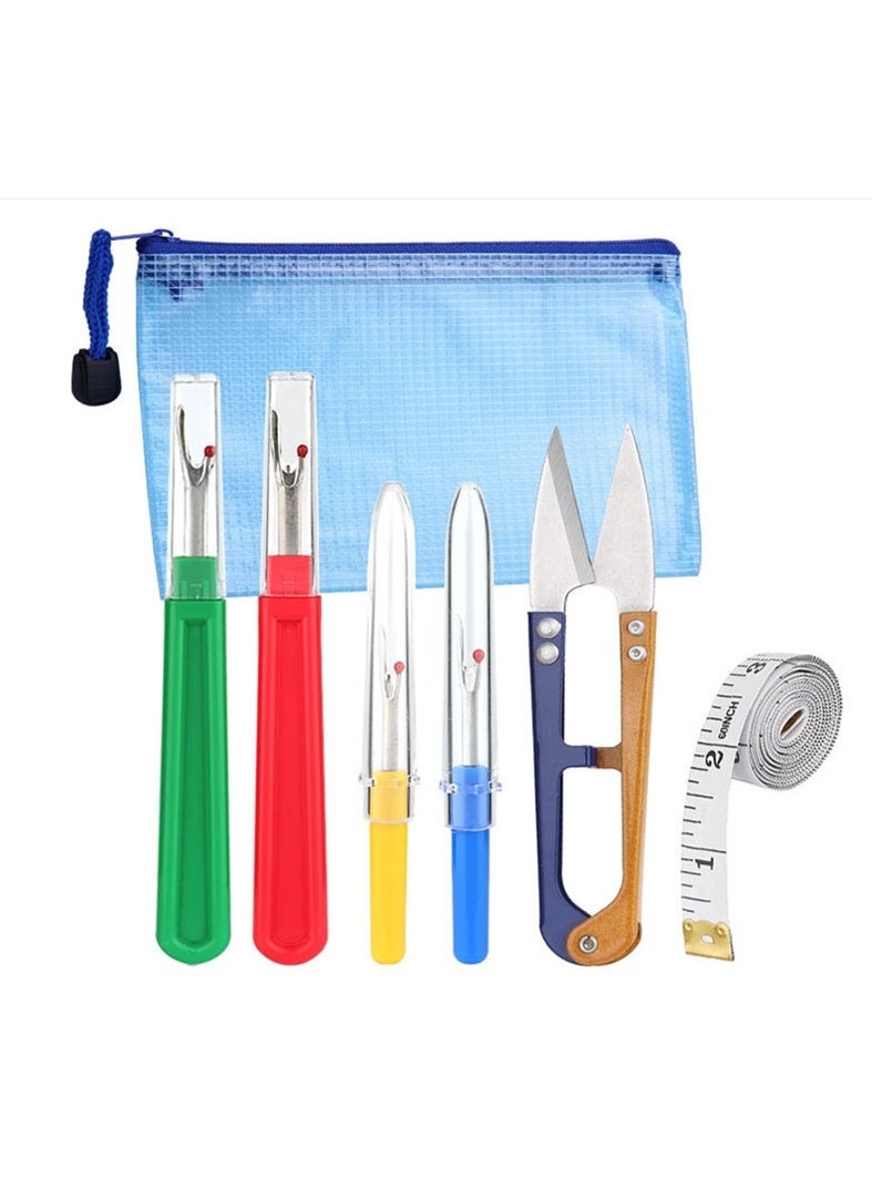 Seam Rippers for Sewing – 2 Big and 2 Small Stitch Remover Tools, Thread Ripper, Embroidery Removal Tool with Thread Snips - Image 1