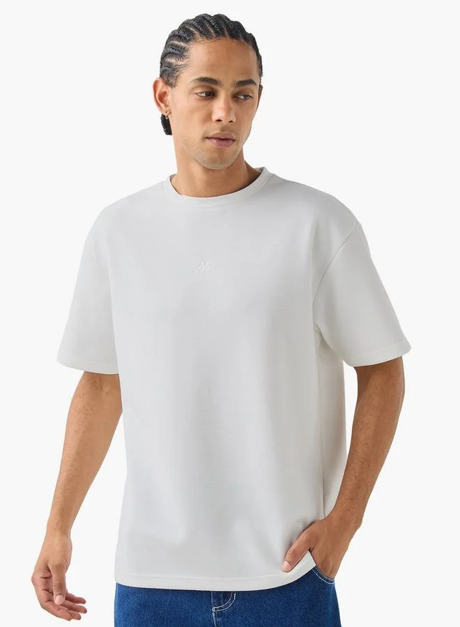 Kappa Logo Embroidered T-shirt with Crew Neck and Short Sleeves