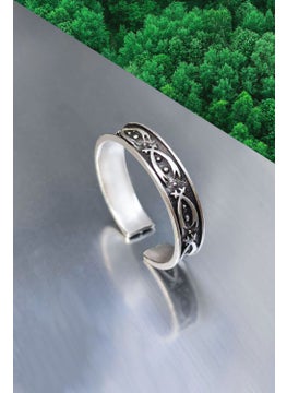 The Collection Kılıç Wedding Ring Model Adjustable Men's Silver Plated Ring  - Image 2