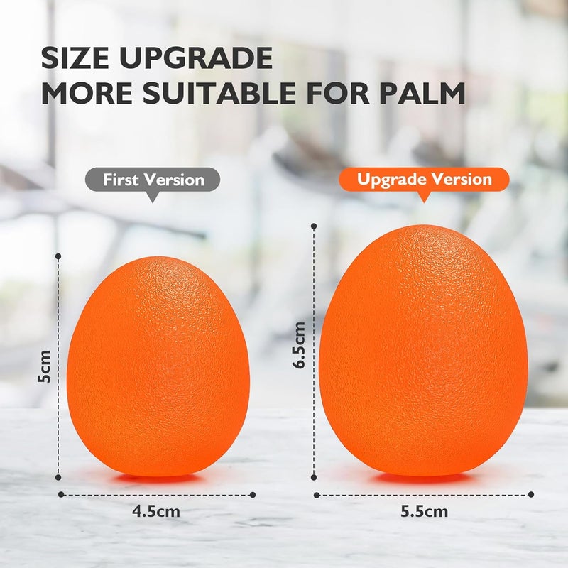 Peradix Hand Grip Strength Trainer, Stress Relief Ball, Wrist Rehab Therapy Hand Grip Equipment Ball Squishy Tools - Set of 3 Finger Resistance Exercise Squeezer - Image 4