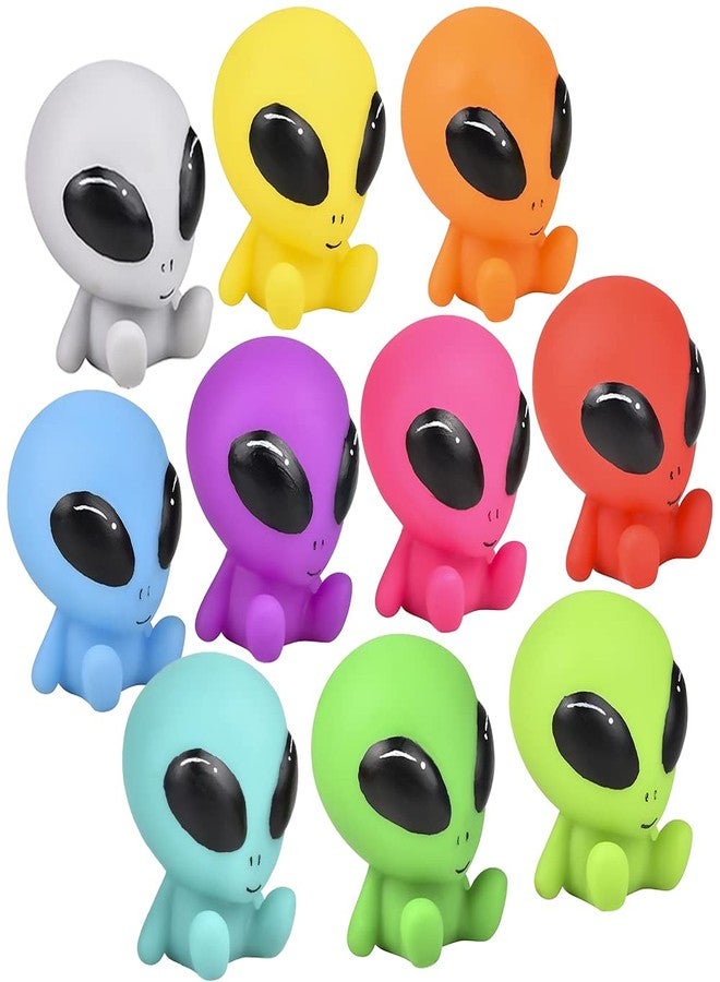 ArtCreativity Rubber Galactic Aliens, Set of 10, Alien Toys for Kids in Assorted Colors, Great as Outer Space Party Favors, Bath Toys for Kids, Swimming Pool, and Office Desk Decorations - Image 1