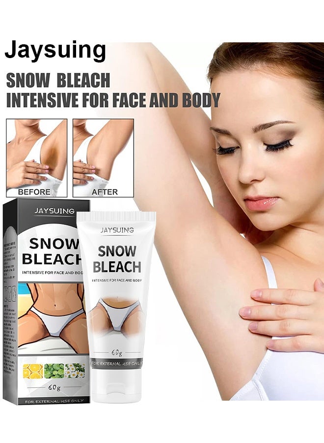 Jaysuing Snow Bleach Cream For Body Underarm Whitening, Dark Skin Bleaching Cream For Dark Spots, Face And Body Skin Lightening Bleaching Cream - Image 3