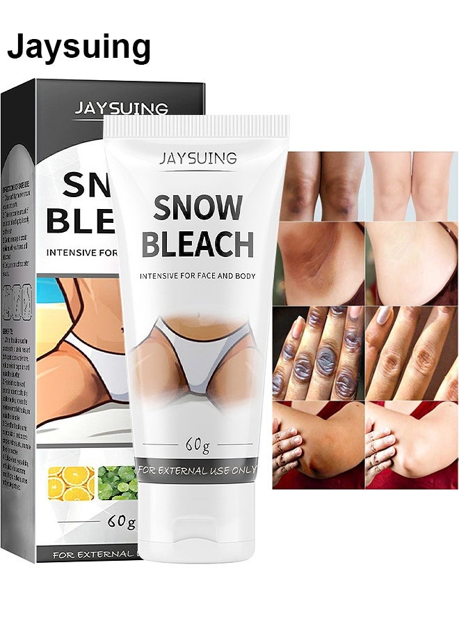 Jaysuing Snow Bleach Cream For Body Underarm Whitening, Dark Skin Bleaching Cream For Dark Spots, Face And Body Skin Lightening Bleaching Cream - Image 1