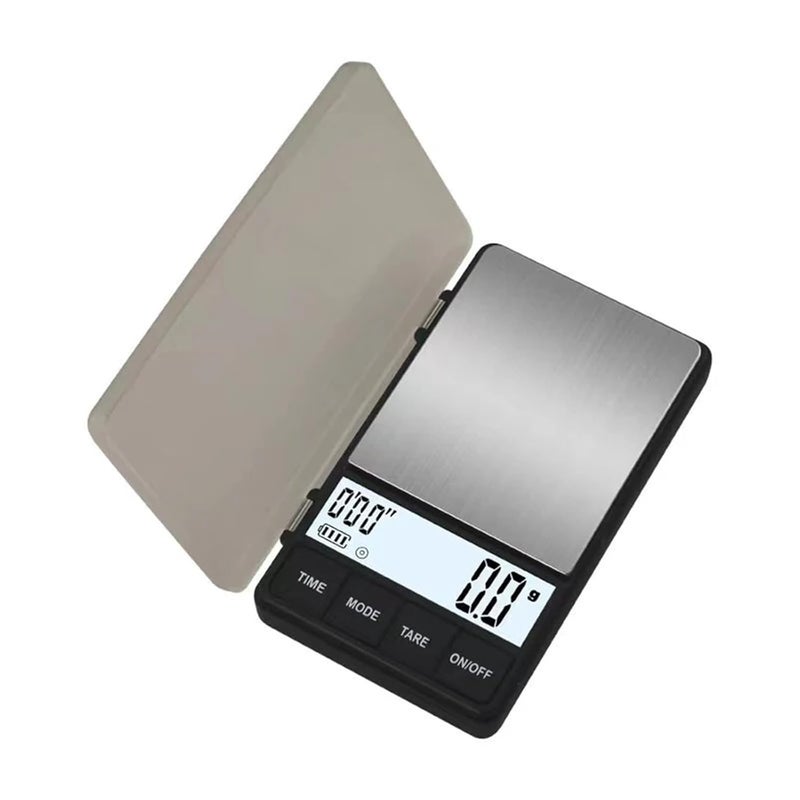 Electronic Scale, 1000X0.1g Pocket Small Coffee Scale Stainless Steel Electronic with Timer Function Portable LCD Digital Espresso,for Meal Prep, Baking and Cooking - Image 2