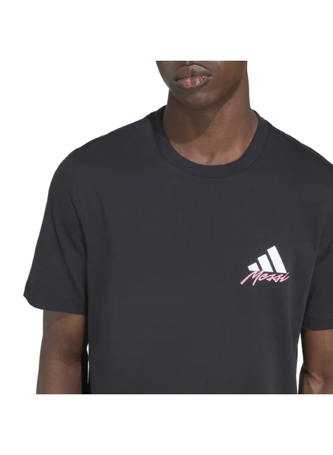 Adidas Messi Icon G T M Black Football/Soccer T-Shirts For Men