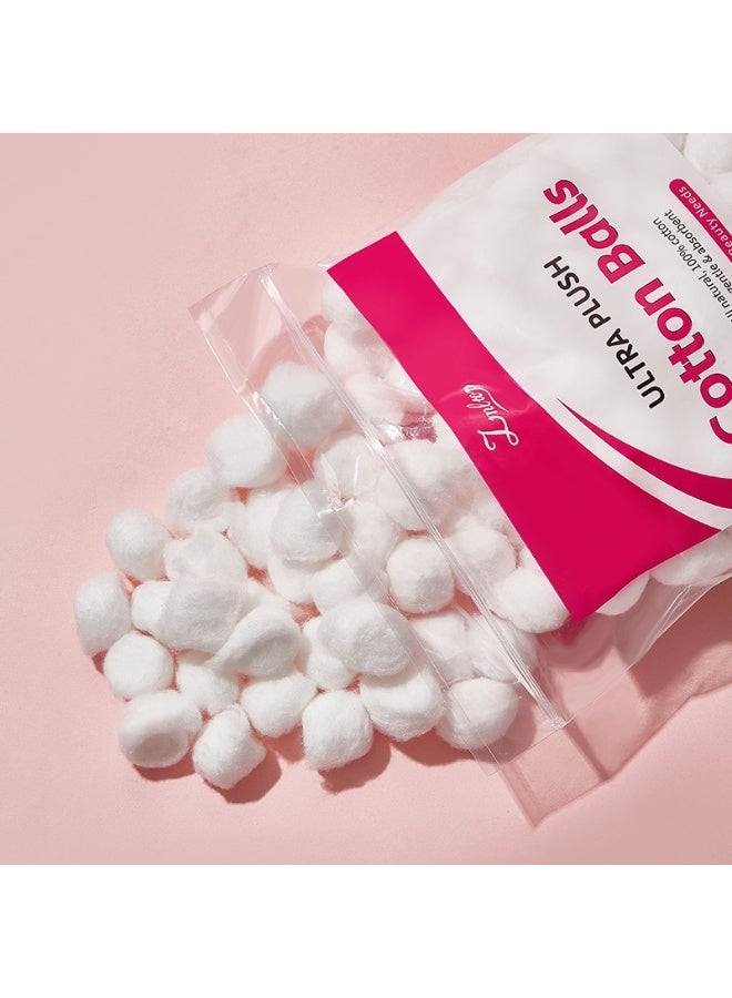 LMLTOP Disposable 100% Natural Cotton Balls Soft High Absorbent Medical 100pcs Organic Cotton Pads for Makeup Nail Polish Removal - Image 2
