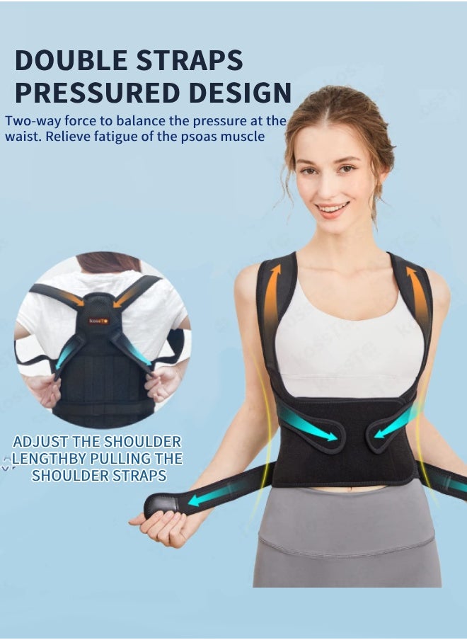 Back Brace, Posture Corrector for Women and Men, Back Straightener Posture Corrector Scoliosis and Hunchback Correction Back Pain Spine Corrector Support, Adjustable Posture Trainer