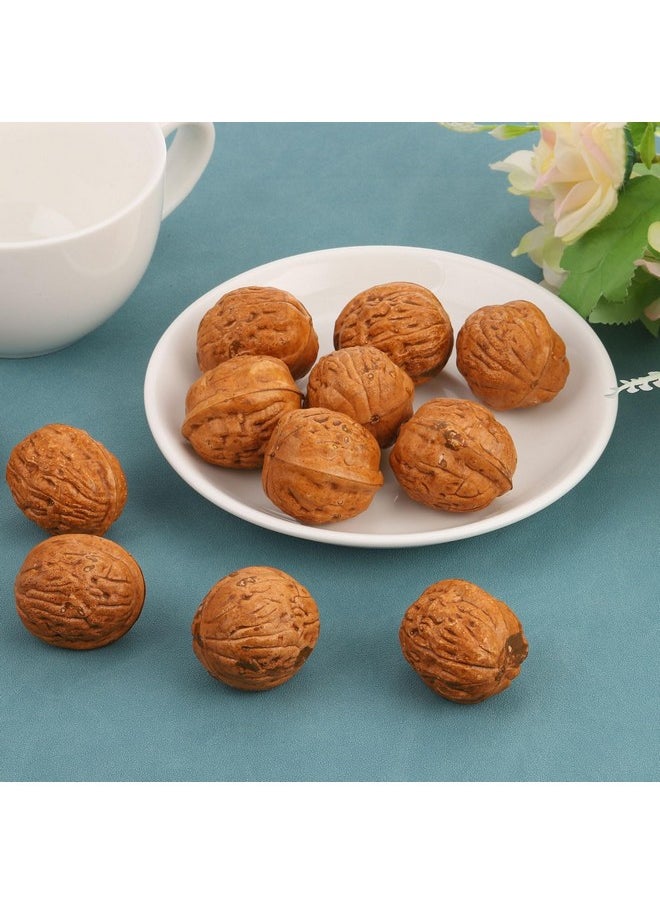 uxcell uxcell 20pcs Fake Walnut, Artificial Lifelike Walnut Decoration Fake Fruit Model for Photography Prop Kitchen Decoration, Brown  - Image 5