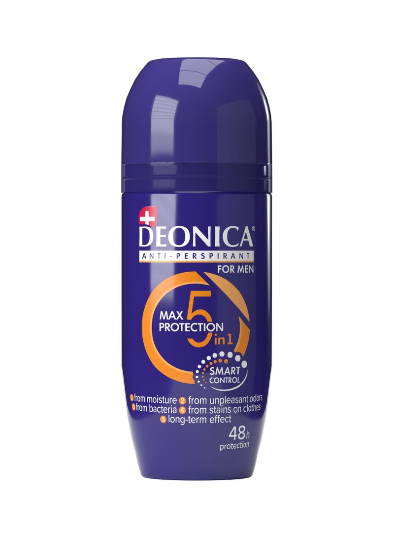 DEONICA 5 Protection Antiperspirant Roll On For Men 50 ml - Image 1