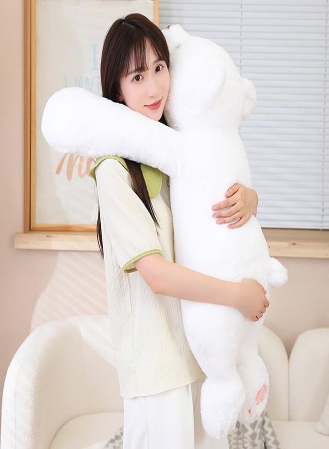 SNOWOLF Giant Weighted Bear Stuffed Animals, 40" White Bear Plush Throw Pillow Super Cute Kawaii Plushie Polar Bear Hugging Toys Gifts for Boys Girls Adults, 100cm, White - Image 2