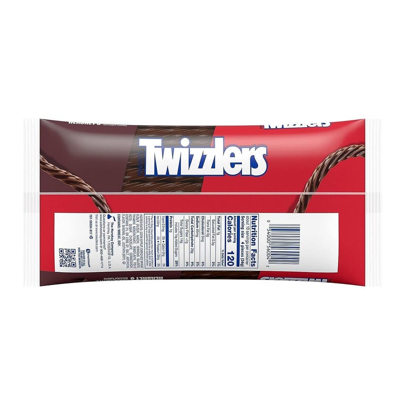 Twizzlers لولبيات بنكهة الشوكولاتة - عبوة من 2-12 أونصة - وجبات خفيفة منخفضة الدهون - ممتعة للمشاركة - حلوى كلاسيكية لجميع أفراد الأسرة - Image 3