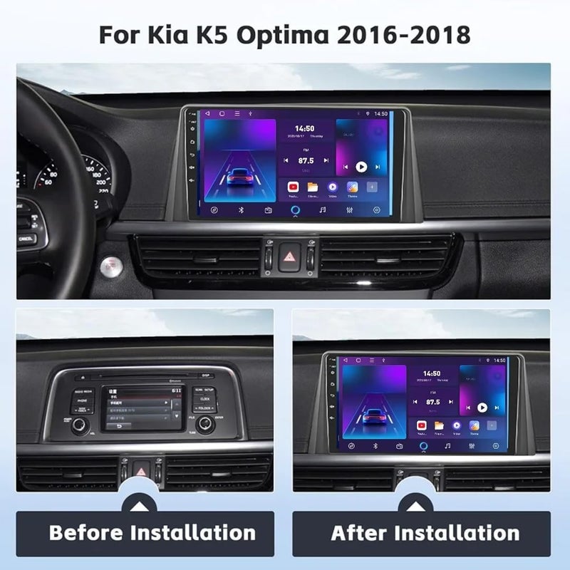 فيريكس مناسب لسيارة KIA Optima ستيريو Optima K5 شاشة أندرويد K5 2016-2020 مع Apple Carplay Android Auto لاسلكي واي فاي DSP FM&AM BT AHD كاميرا متضمنة واجهة سريعة (4 + 32 جيجابايت Carplay 8CORE) - Image 2