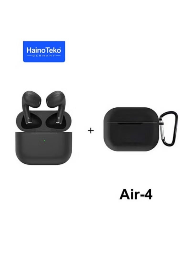 Haino Teko - Air 4 Wireless Bluetooth Earbuds with Touch Control, HiFi Stereo Sound, Deep Bass, Noise Isolation, and Long Battery Life – In-Ear TWS Earphones with Charging Case – Compatible with iPhone, Android, Tablets, Laptops & All Bluetooth Devices - Image 1