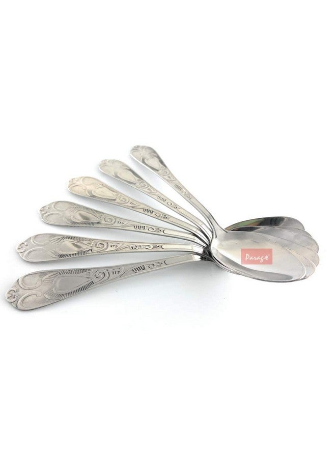 Parage 12 Pieces Stainless Steel Dinner/Table Spoons, Length 15.5cm, Set of 12, Silver (Moti) - Image 5