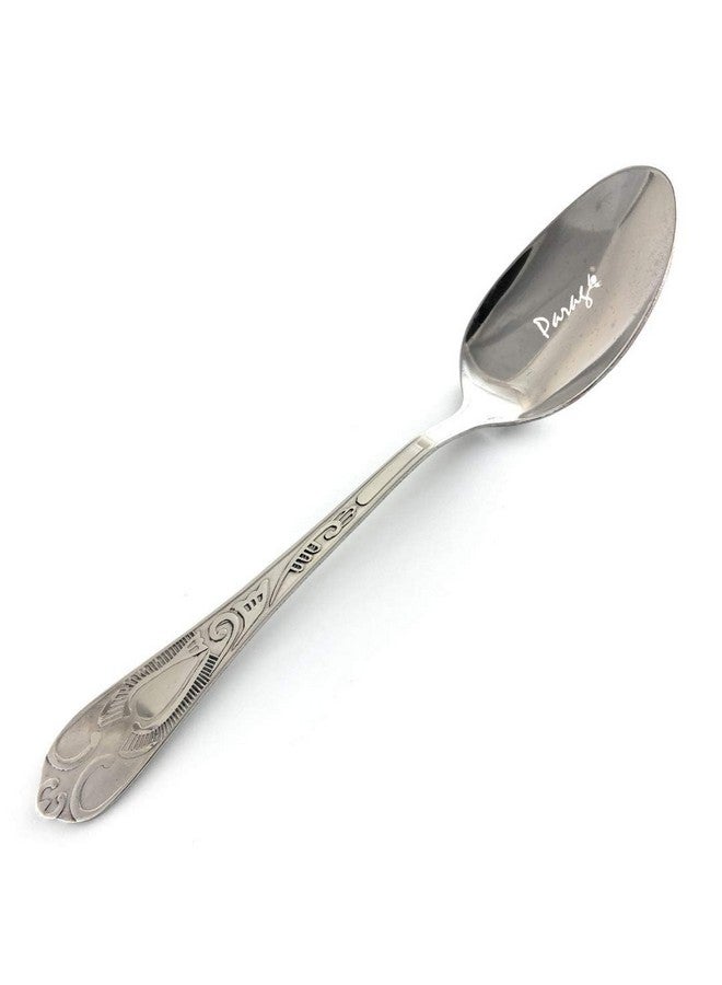 Parage 12 Pieces Stainless Steel Dinner/Table Spoons, Length 15.5cm, Set of 12, Silver (Moti) - Image 1