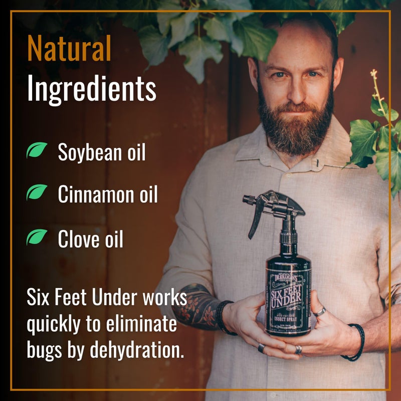 Dr. Killigan's Six Feet Under Plant Powered Insect Killer Spray | Indoor Natural Pest Control | Fleas, Pantry & Clothing Moths, Ants, & Cockroaches | Family Friendly, Pet Safe (24 oz) - Image 4