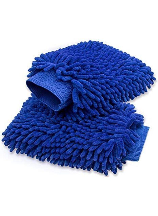 Generic 2 Pieces Microfiber Gloves for Car Washing  - Image 1