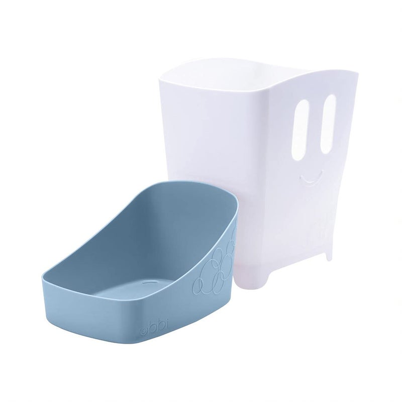 Ubbi Stand Up Bath Toy Storage Organizer, Bath Caddy with Removable Drying Rack Bin for Toddlers and Baby, Cloudy Blue - Image 5