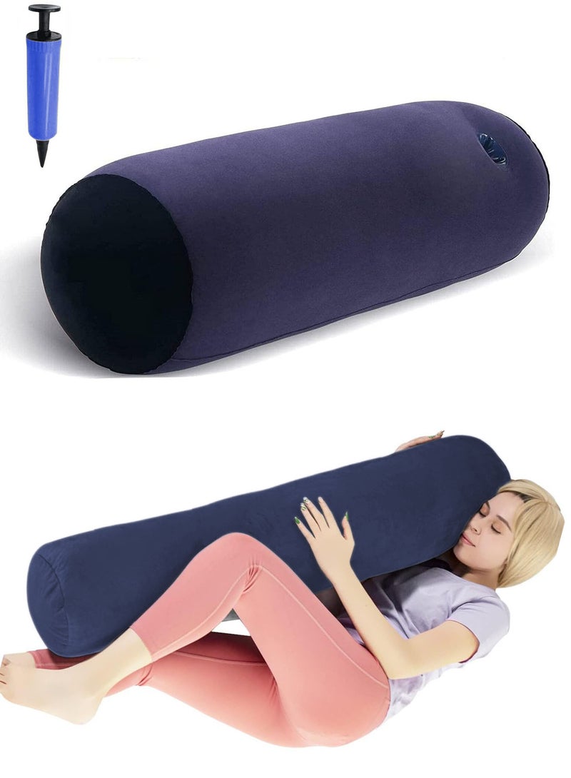 وضع وسادة الساق ، وسائد قابل للنفخ ، وسائد الجسم وسادة محمولة ، وسائد المخملية رفع الساق ، وسائد السرير أريكة للسفر والتخييم ، مع مضخة - Image 1