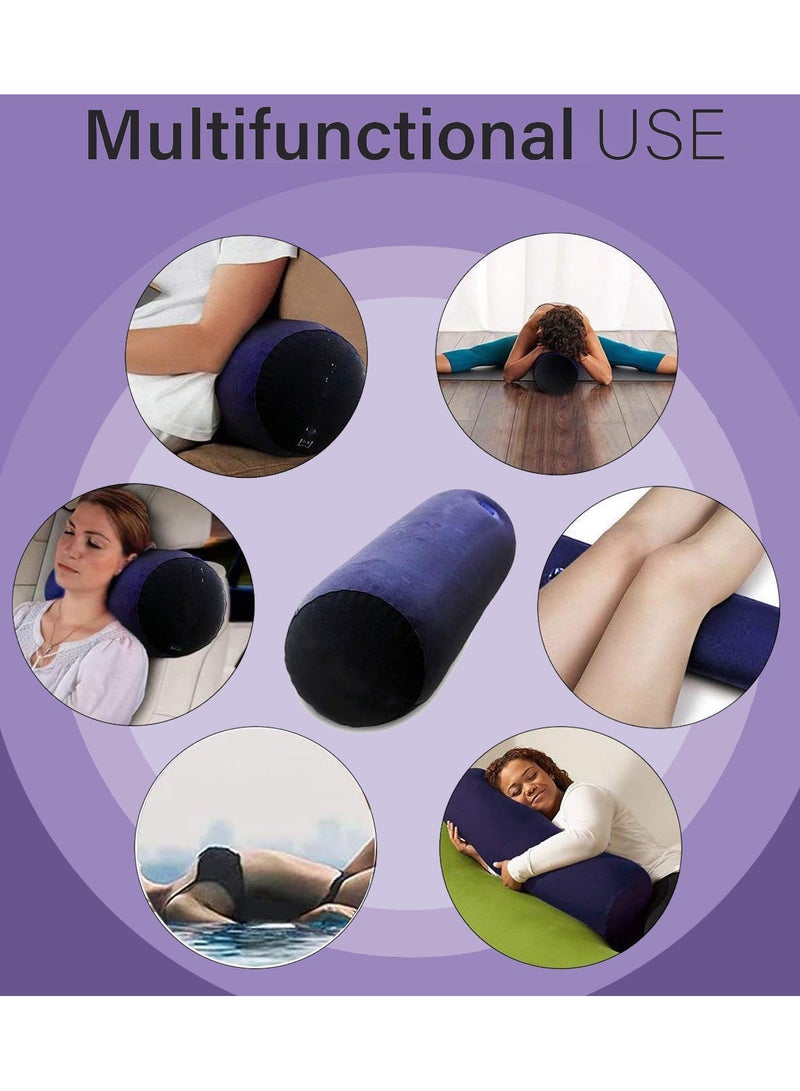 وضع وسادة الساق ، وسائد قابل للنفخ ، وسائد الجسم وسادة محمولة ، وسائد المخملية رفع الساق ، وسائد السرير أريكة للسفر والتخييم ، مع مضخة - Image 5