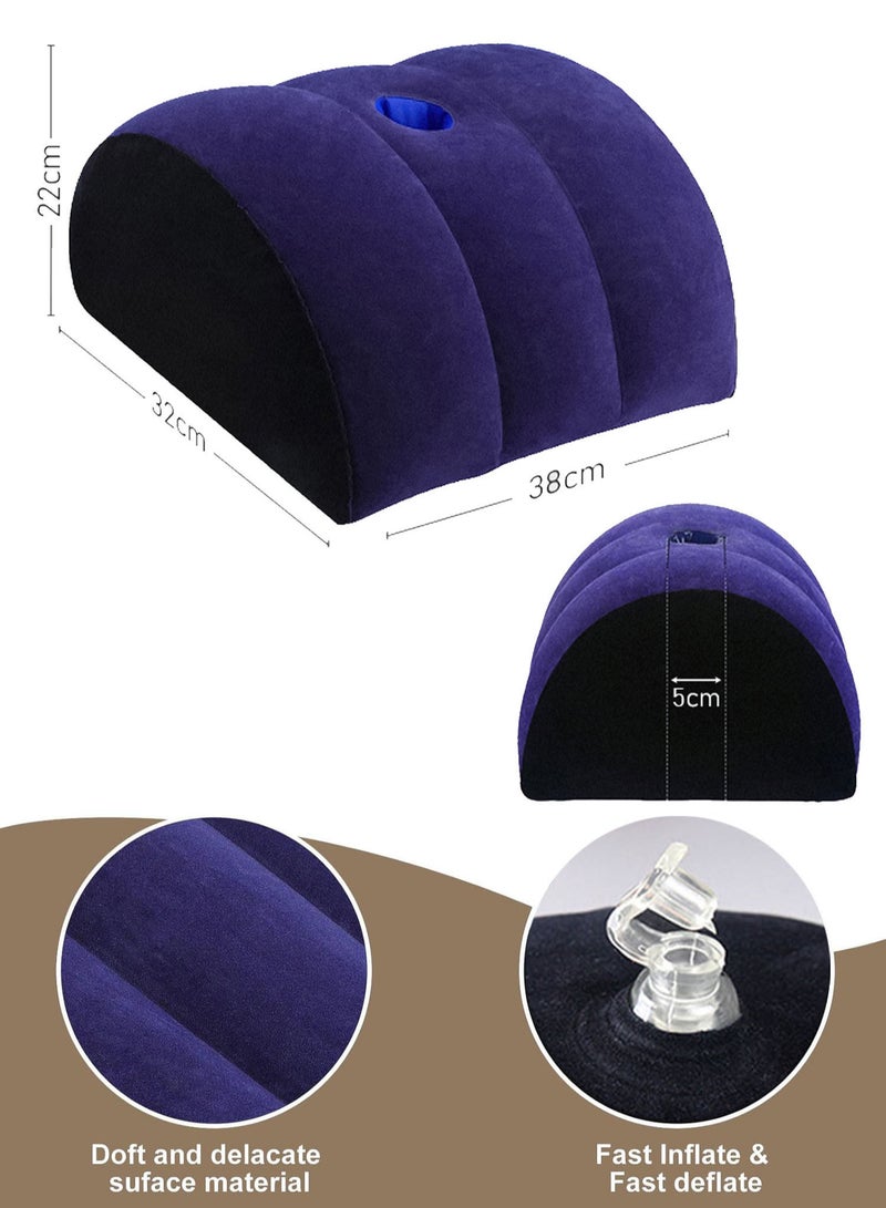 وضع وسادة الساق ، وسائد قابل للنفخ ، وسائد الجسم وسادة محمولة ، وسائد المخملية رفع الساق ، وسائد السرير أريكة للسفر والتخييم ، مع مضخة - Image 4